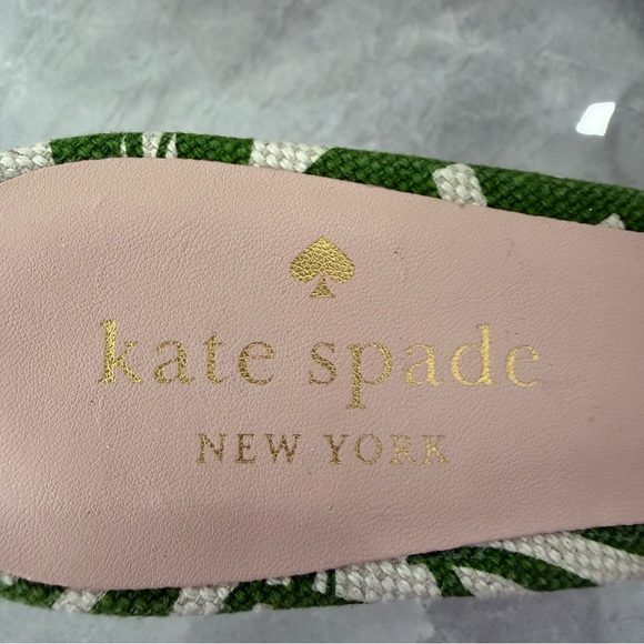 NWOT Women’s Kate Spade Myrah Palm Frond Cork Heel Wedge Open Toe Sandals 5.5
